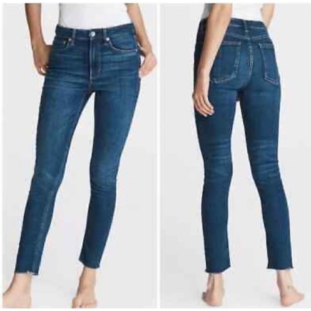 Rag & Bone Women's Sz 28 10 Inch Ankle Skinny High Rise Jeans in Mad River Blue